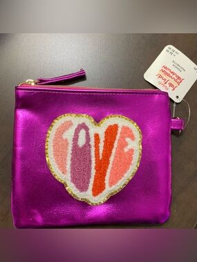 Fab Finds Michael’s Mushroom Green Shimmer Zippered Pouch NWT